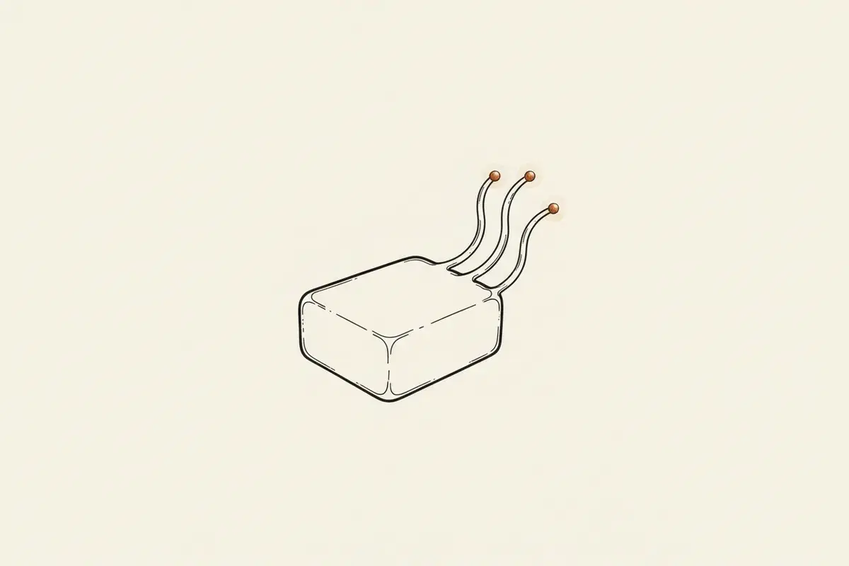 Illustration of a block of white cheese with three thin strands pulled from it
